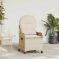 Preview: ARDEBO.de - Relaxsessel mit Kissen Beige Poly-Rattan