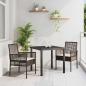 Preview: ARDEBO.de - Gartenstühle 2 Stück mit Kissen Braun Poly-Rattan