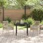 Preview: Gartensessel 2 Stück mit Kissen Beige Poly Rattan