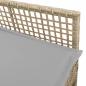 Preview: Gartensessel 2 Stück mit Kissen Beige Poly Rattan