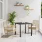 Preview: ARDEBO.de - Gartenstühle 2 Stück mit Kissen Beige Poly Rattan