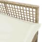 Preview: Gartenstühle 2 Stück mit Kissen Beige Poly Rattan