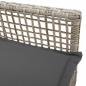 Preview: Gartenstühle 2 Stück mit Kissen Hellgrau Poly Rattan