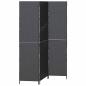 Preview: Raumteiler 3-Panel Faltbar Schwarz 146x180 cm Poly Rattan
