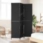 Preview: Raumteiler 3-Panel Faltbar Schwarz 146x180 cm Poly Rattan