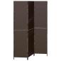 Preview: Raumteiler 3 Paneele Faltbar Braun 146x180 cm Poly Rattan