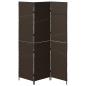 Preview: Raumteiler 3 Paneele Faltbar Braun 146x180 cm Poly Rattan