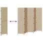 Preview: Raumteiler Beige Holz Groß Faltbar Raumteiler Rechteckig