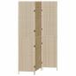Preview: Raumteiler 3 Paneele Faltbar Beige 146x200 cm Poly Rattan