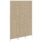 Preview: Raumteiler 3 Paneele Faltbar Beige 146x200 cm Poly Rattan