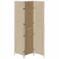 Preview: Raumteiler 3 Paneele Faltbar Beige 146x200 cm Poly Rattan