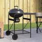 Preview: ARDEBO.de - Grillwagen Schwarz mit Deckel 96x72x113 cm Metall