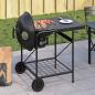 Preview: Grillwagen Schwarz mit Deckel 96x72x113 cm Metall
