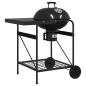 Preview: Grillwagen Schwarz mit Deckel 96x72x113 cm Metall