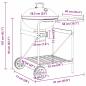 Preview: Grillwagen Schwarz mit Deckel 96x72x113 cm Metall