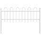 Preview: Gartenzaun Weiß Stahl 170 x 60 cm Langlebig Gartenzaunpanel