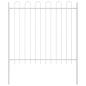 Preview: Gartenzaun mit Bogenoberteil Weiß 1,7x1,5 m aus Stahl
