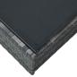 Preview: Sonnenliege Grau 60x200x27 cm Poly Rattan