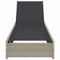Preview: Sonnenliege Beige 60x200x27 cm Poly Rattan