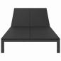 Preview: Sonnenliege Poly-Rattan Schwarz
