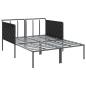 Preview: Sonnenliege mit Kissen für 2 Personen Anthrazit 115x153x69,5 cm Stahl