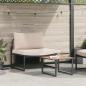Preview: ARDEBO.de - 2-teiliges Gartensofa-Set mit Einzelsitz und taupefarbigen Kissen