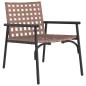 Preview: Gartenstühle 2 Stück Schwarz 79x56x73,5 cm Poly Rattan