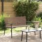 Preview: ARDEBO.de - Gartenbank Schwarz 113x79x75 cm Poly Rattan
