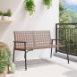 Preview: Gartenbank Schwarz 113x79x75 cm Poly Rattan
