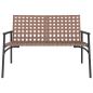 Preview: Gartenbank Schwarz 113x79x75 cm Poly Rattan