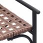 Preview: Gartenbank Schwarz 113x79x75 cm Poly Rattan