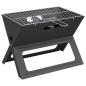 Preview: Faltbarer Holzkohle-Grill Schwarz 46x30x31 cm aus Stahl