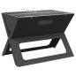 Preview: Faltbarer Holzkohle-Grill Schwarz 46x30x31 cm aus Stahl