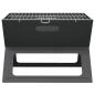 Preview: Faltbarer Holzkohle-Grill Schwarz 46x30x31 cm aus Stahl