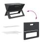 Preview: Faltbarer Holzkohle-Grill Schwarz 46x30x31 cm aus Stahl