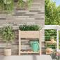 Preview: ARDEBO.de - Gartenpflanzer mit Regal 71x37x76 cm aus solidem Kiefernholz