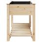 Preview: Gartenpflanzer mit Regal 115x59x76 cm aus massivem Kiefernholz