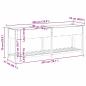 Preview: Gartenpflanzer mit Regal 203x53x76 cm aus massivem Fichtenholz
