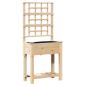 Preview: Gartenpflanzer mit Spalier & Regal 71x37x152 cm aus massivem Holz Kiefer