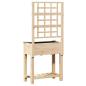 Preview: Gartenpflanzer mit Spalier & Regal 71x37x152 cm aus massivem Holz Kiefer
