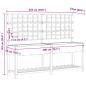 Preview: Gartenpflanzer mit Spalier und Regal 203x53x152 cm aus massivem Kiefernholz