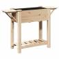 Preview: Gartenpflanzer mit Regalen 111x37x76 cm aus massivem Kiefernholz