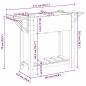 Preview: Gartenpflanzer mit Regalen 111x37x76 cm aus massivem Kiefernholz
