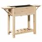 Preview: Gartenpflanzer mit Regalen 111x37x76 cm aus massivem Kiefernholz
