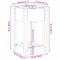 Preview: Gartenpflanzer mit Regal 45x45x76 cm aus massivem Kiefernholz