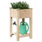 Preview: Gartenpflanzer mit Regal 45x45x76 cm aus massivem Kiefernholz