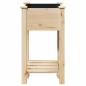 Preview: Gartenpflanzer mit Regal 45x45x76 cm aus massivem Kiefernholz