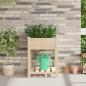 Preview: ARDEBO.de - Gartenpflanzer mit Regal 60x60x76 cm aus massivem Kiefernholz