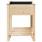 Preview: Gartenpflanzer mit Regal 60x60x76 cm aus massivem Kiefernholz