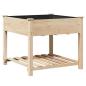 Preview: Gartenpflanzer mit Regal 90x90x76 cm aus massivem Kiefernholz